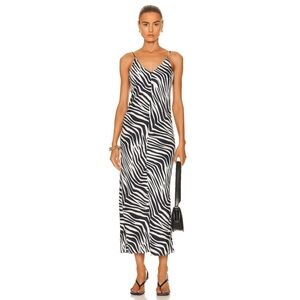 TOVE Leia silk zebra print dress